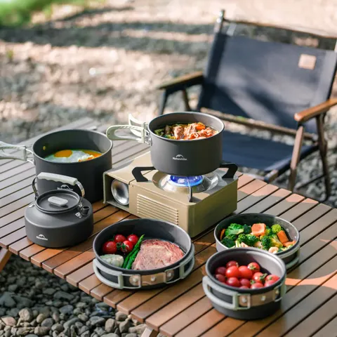 Сковорідка зі складаною ручкою Naturehike CNK2450CF010, 17,5 см, алюміній — фото 8