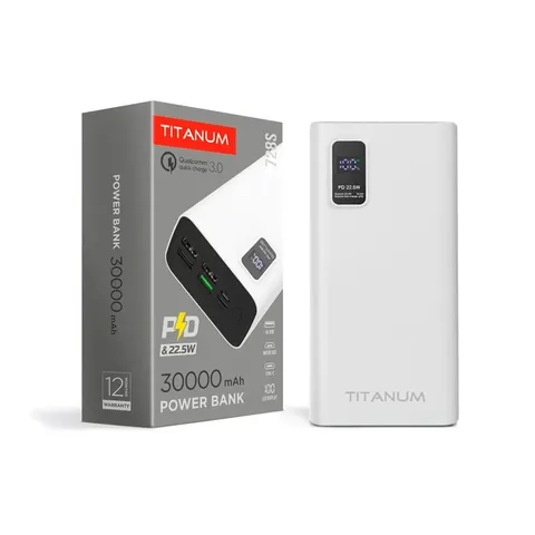 Повербанк TITANUM 728S 30000mAh 22.5W White — фото 2