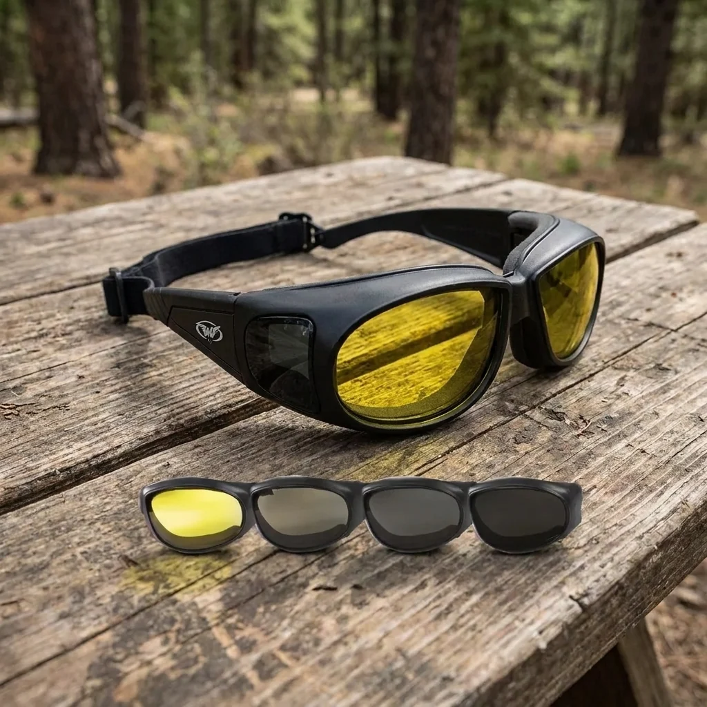 Окуляри Global Vision Outfitter Photochromic (yellow) Anti-Fog, фотохромні жовті, Чорний