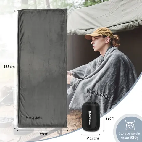 Підкладка для спального мішка Naturehike CNK2450WS024, фліс, графіт — фото 4