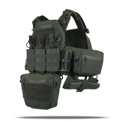 Комплект плитоноска Kiborg GU Gen.2 + 6 підсумків Хакі — фото 2