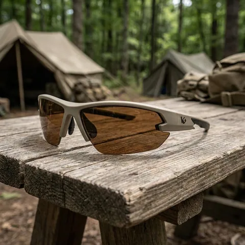 Окуляри захисні Venture Gear Tactical Semtex Tan (bronze) Anti-Fog, коричневі в камуфльованій оправі