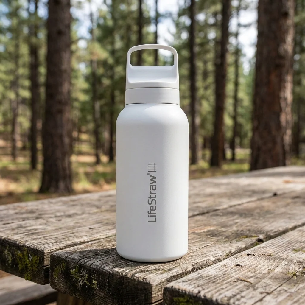 Пляшка-фільтр для води LifeStraw Go SS Filter Bottle, 1 л, Polar White