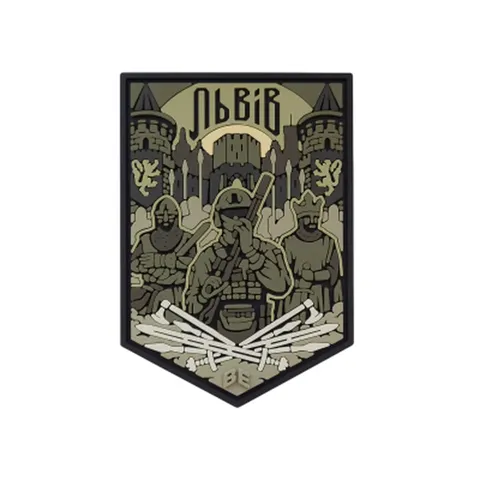 ПВХ Патч (шеврон) "Львів" олива — фото 2