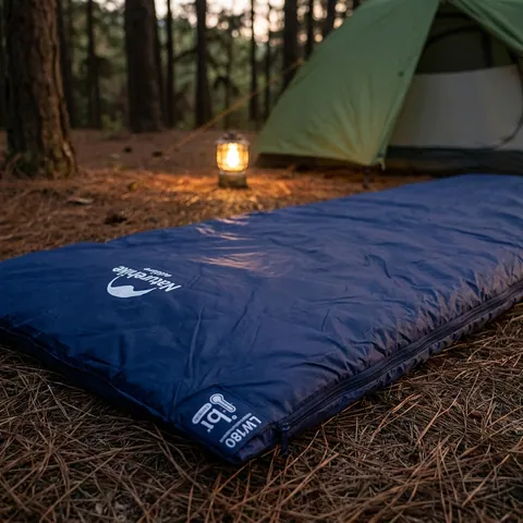 Спальник надлегкий Naturehike LW180 NH21MSD04 правий, (15°C), p-p М, темно-блакитний