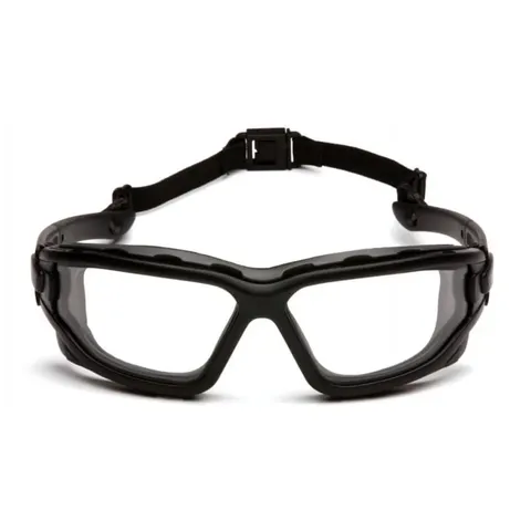 Окуляри захисні з ущільнювачем Pyramex i-Force Slim (clear) Anti-Fog, прозорі, Чорний — фото 4