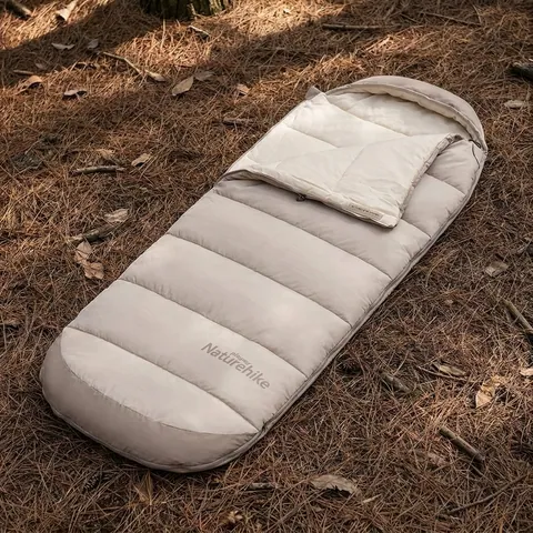 Спальний мішок з капюшоном Naturehike B400 NH21MSD11, бежевий — фото 3
