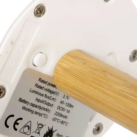 Ліхтар кемпінговий Bo-Camp Cambridge Rechargeable 200 Lumen Bamboo/White (5818792) — фото 7
