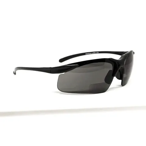 Окуляри біфокальні (захисні) Global Vision Apex Bifocal +2.0 (gray) сірі, Чорний — фото 3