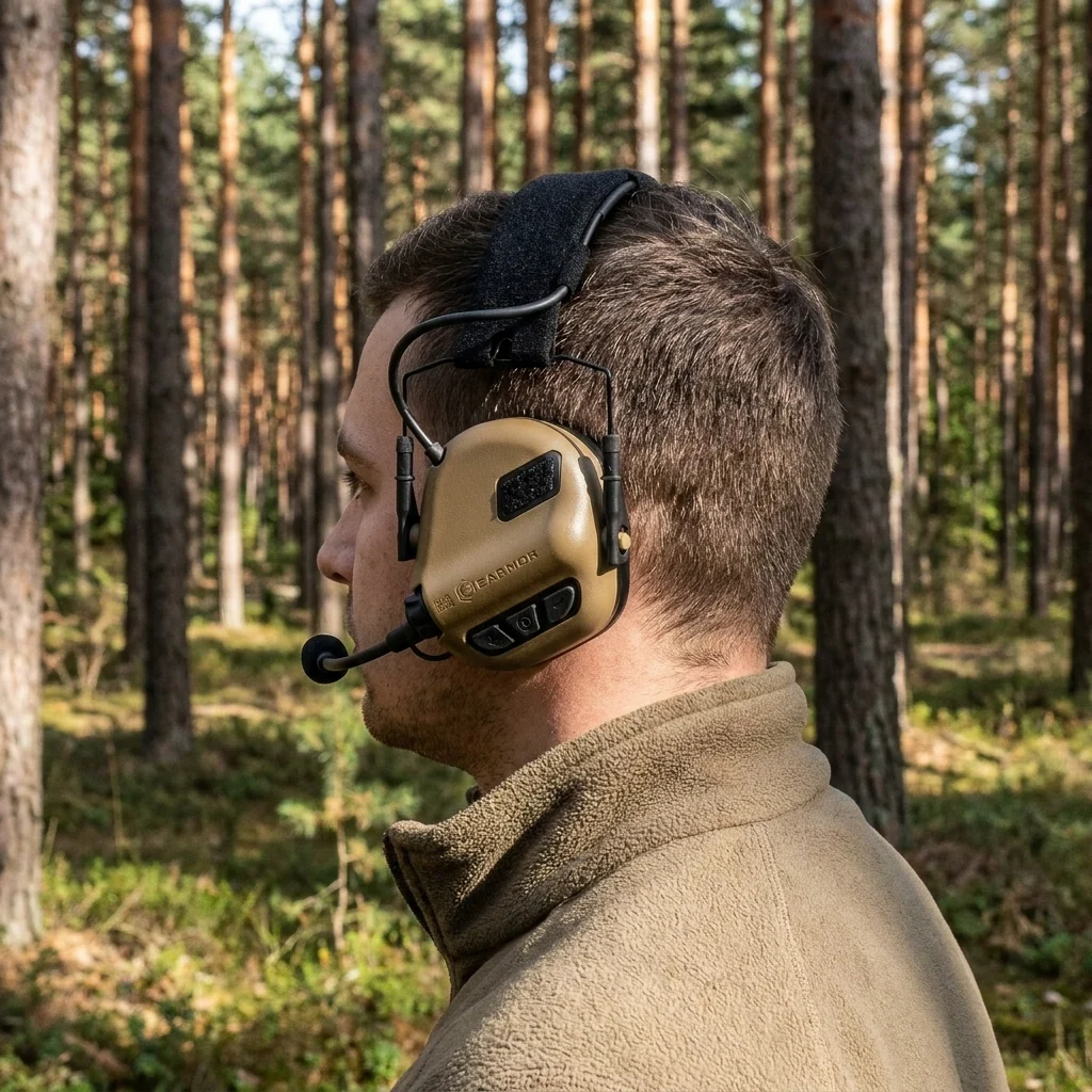 Тактичні навушники EARMOR M31 PLUS Койот