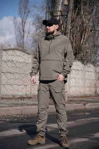 Тактичний анорак 4WStretch з мембранною тканиною та вентиляцією (хакі) — фото 8