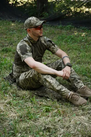 Трьохсекційний килимок(каремат) для сидіння піксель п'ятиточка П-3 Кордура — фото 9