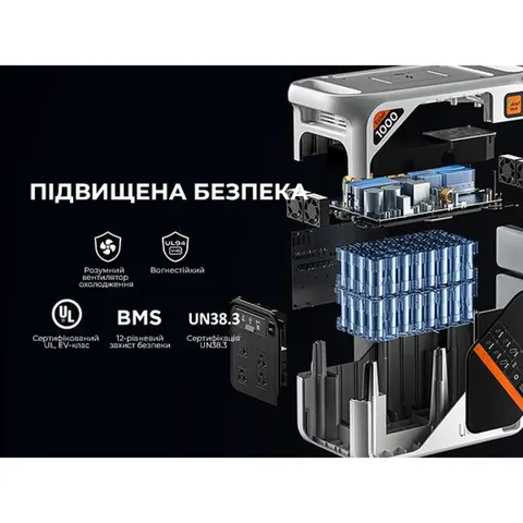 Зарядна станція Litheli 1800 Вт, 1069 Вт·год, LiFePO4, + 2 Power Bank — фото 4