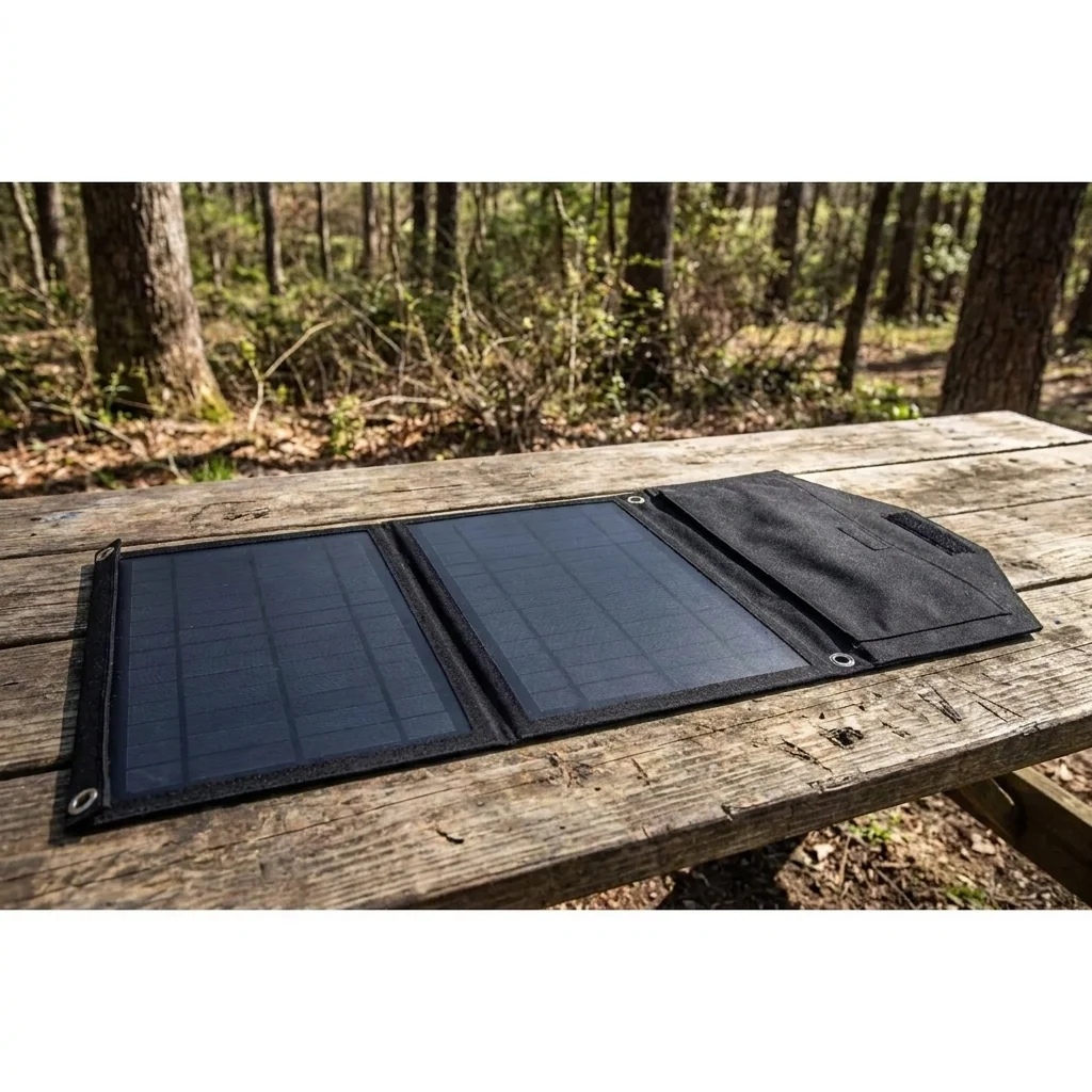 Складаний сонячний зарядний пристрій Solar panel 14 W 2xUSB вихід Сонячна панель (Чорний)