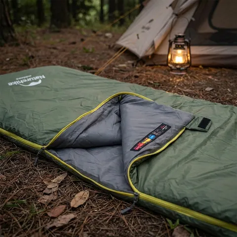 Спальник надлегкий Naturehike Summer LW180 NH21MSD09 правий, (15°C), p-p M, зелений