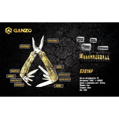 Мультитул Multi Tool Ganzo G2016-P — фото 10