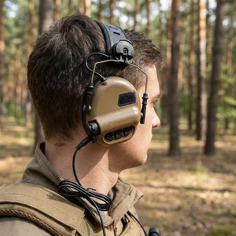 Тактичні навушники EARMOR M31Н Coyote з кріпленням
