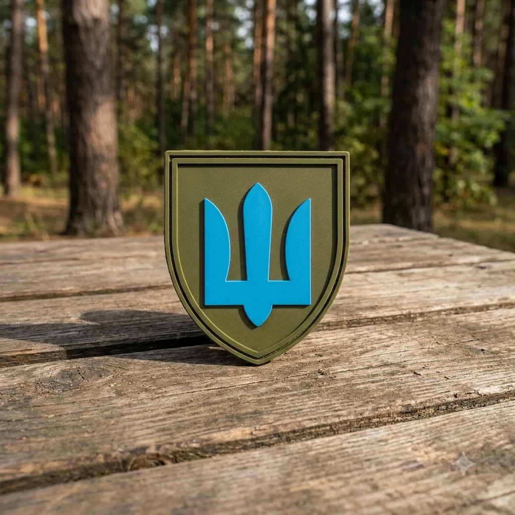 ПВХ Патч (шеврон) "Тризуб" олива