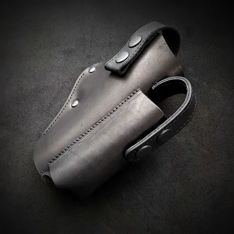 Шкіряна кобура поясна під GLOCK 17, чорна — фото 3
