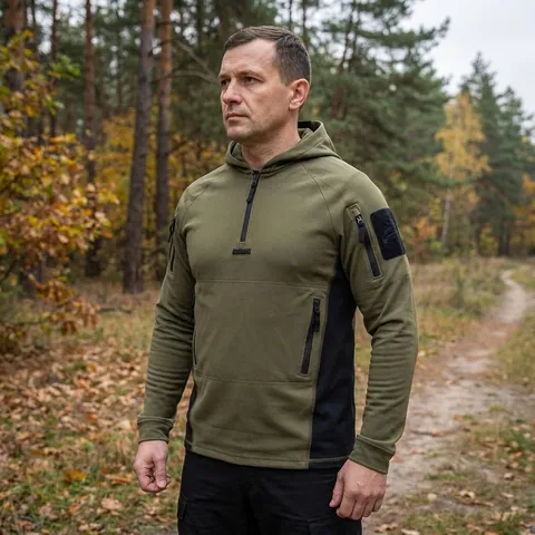 Кофта тактична Helikon-Tex RANGE HOODIE - TopCool, оливковий