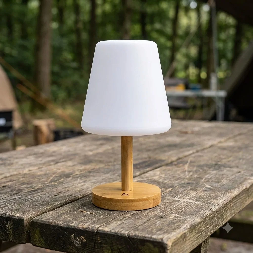 Ліхтар кемпінговий Bo-Camp Cambridge Rechargeable 200 Lumen Bamboo/White (5818792)