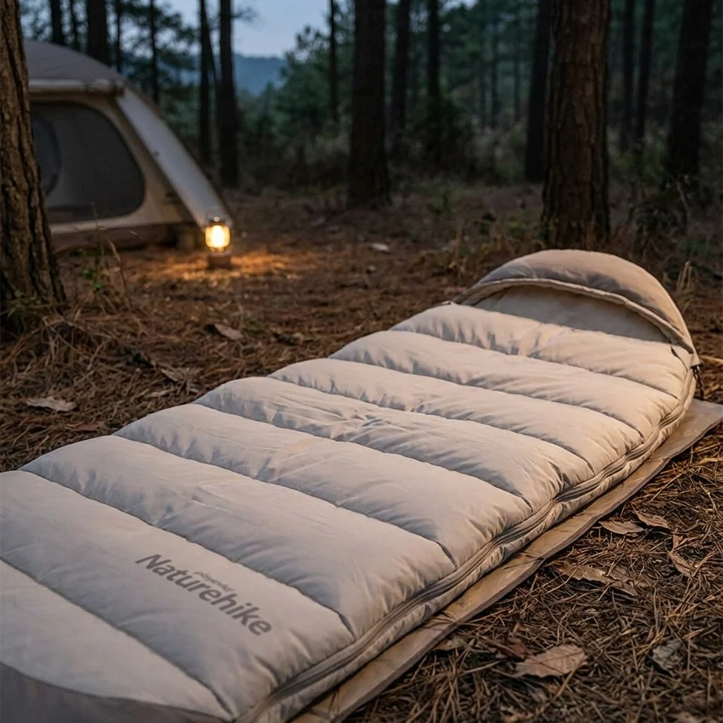 Спальний мішок з капюшоном Naturehike B400 NH21MSD11, бежевий