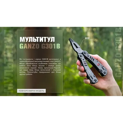 Мультитул Multi Tool Ganzo G301-В — фото 17