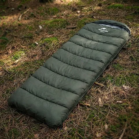 Спальник з капюшоном Naturehike U250 NH20MSD07, (6°C), лівий, темно-зелений — фото 3
