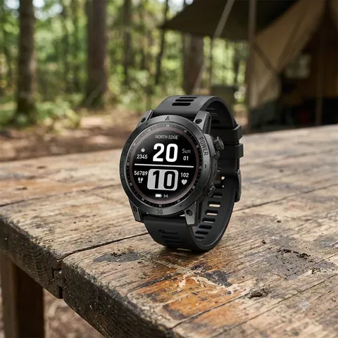 Розумний смарт годинник North Edge CrossFit GPS Black з компасом