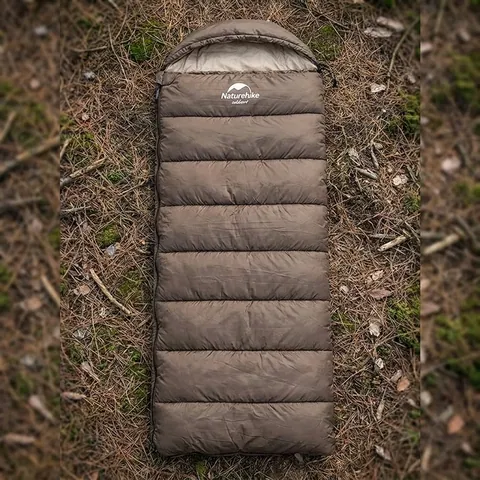 Спальник з капюшоном Naturehike U250S NH20MSD07, (0°C), лівий, коричневий — фото 3