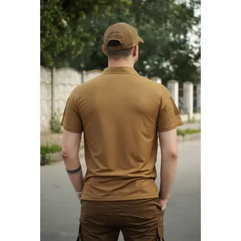 Поло койот Police Military CoolPASS з велкро-панелями (швидковисихаюча) — фото 10