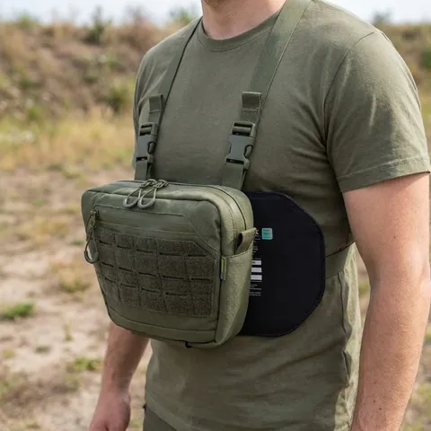 Сумка-напашник XL Kiborg з балістичним захистом 2 клас Militex Хакі