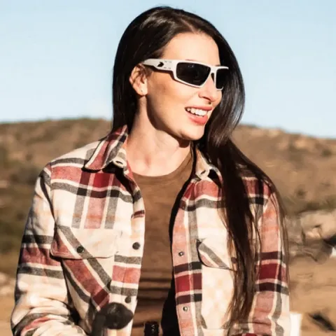 Захисні окуляри Gatorz Warhawk Smoke Optimized Polarized (OPz) w/ Blue Mirror, Frost w/Black Logo GZ-15-550 — фото 5
