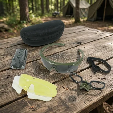 Тактичні окуляри Polarized uv400 C5 з 3 лінзами та Хакі оправа