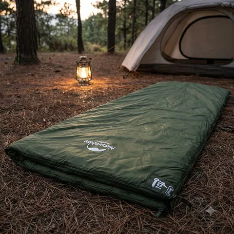 Спальник надлегкий Naturehike LW180 NH21MSD04 лівий, (15°C), p-p M, темно-зелений