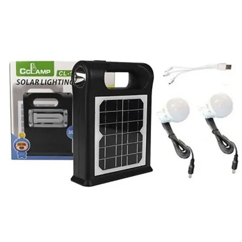 Сонячна зарядна станція + LED ліхтар Cclamp CL-12 30W з лампочками + Power Bank — фото 4