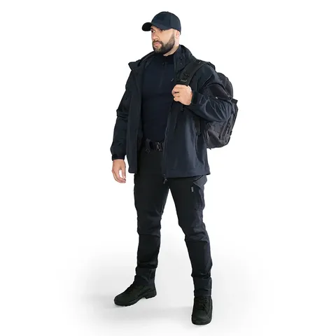 Куртка темно-синя SoftShell Stalker з мікрофлісом — фото 5