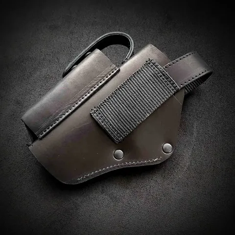 Шкіряна кобура поясна під GLOCK 17, чорна — фото 2