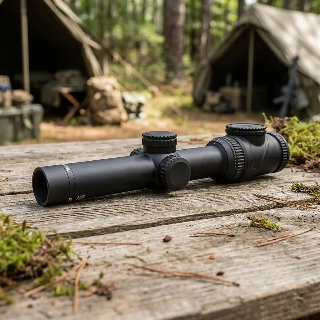 Приціл оптичний Trijicon AccuPoint 1-6x24 BAC Red Triangle Tritium / Fiber Optics