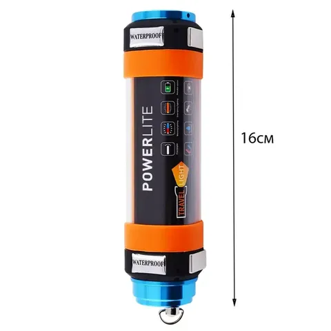 Портативний LED-ліхтар T15, 2600 мА·год, 6 режимів, Type-C, Power Bank, IP68, білий — фото 6
