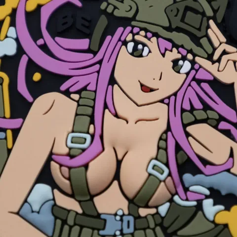 ПВХ Патч (шеврон) "Anime Girl" Рожева — фото 4