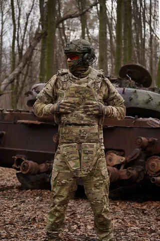 Потрійний захист паху/напашник з балістичним захистом 2 клас Militex cordura USA Мультикам — фото 10