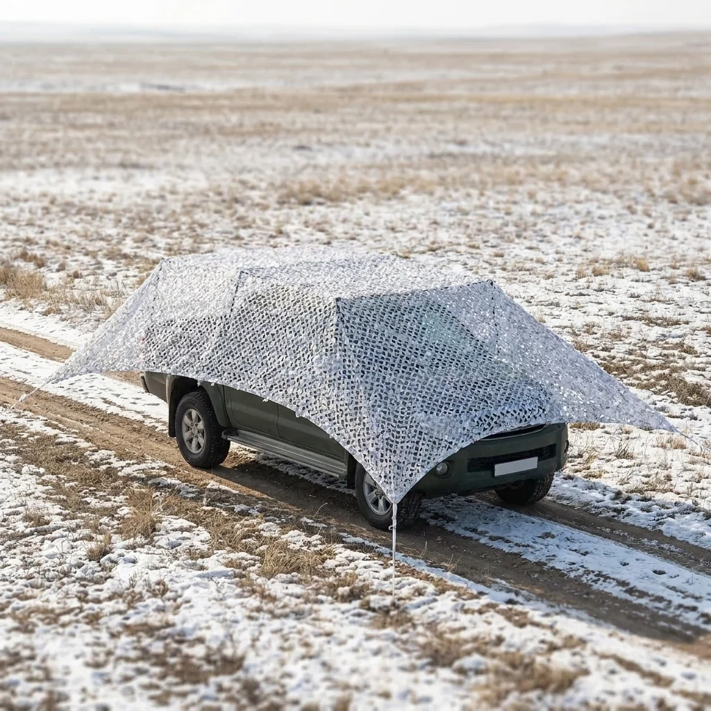Маскувальна сітка Militex для авто Зимовий мультикам 3х5м (площа 15 кв.м.)