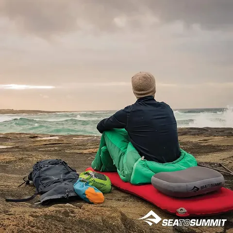 Компактна надувна подушка Aeros Premium Pillow Олива — 11х34х24см — фото 7