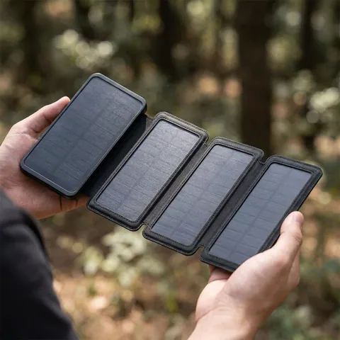 Універсальна мобільна батарея Power Bank Viakihg 10000 mAh Solar (реальна ємність 8000mAh) Чорний — фото 3