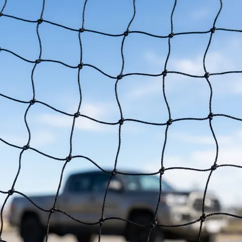 Антидронова сітка (6×20 м) вічко 50 мм, нитка 1,8 мм, чорна міцна сітка для захисту техніки та позицій — фото 3