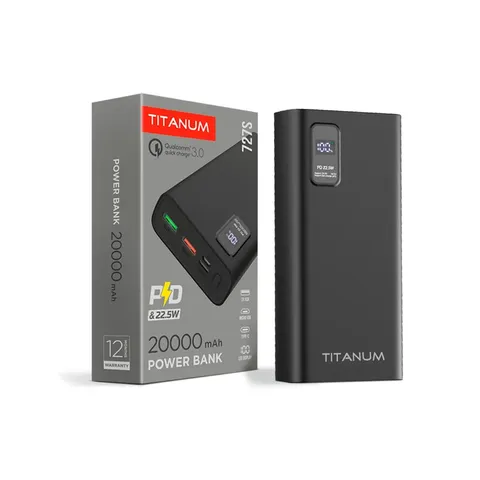 Повербанк TITANUM 727S 20000mAh 22.5W Black — фото 2