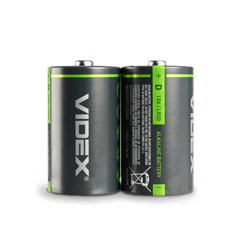 Лужна батарейка Videx LR20/D 2шт BLISTER CARD — фото 4