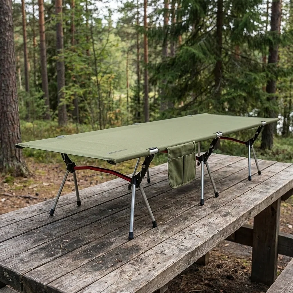 Ліжко складане Naturehike ультралегке NH19JJ006, алюміній, зелений
