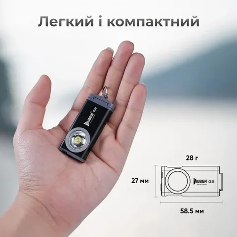Ліхтар Wuben G2, чорний — фото 3